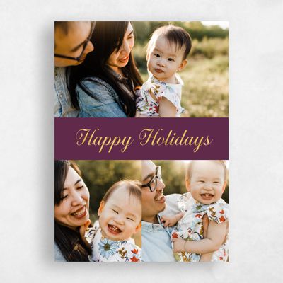 Plum, Purple Holiday Card - Sunview Foil