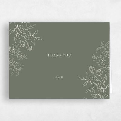 Green Landscape Wedding Thank You - Essenza Bloom