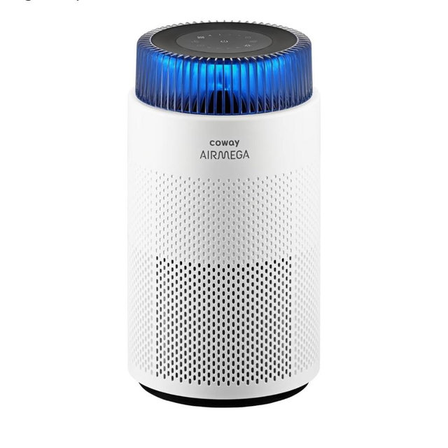 COWAY Air Purifiers for Bedroom Home up to 810 ft², True HEPA Filter for Smoke, Allergies, Pet Dander, Odor, AQI Monitor, Auto&Sleep Mode, Timer, Filter Indicator, Night Light, 3yr Warranty, 100 White
