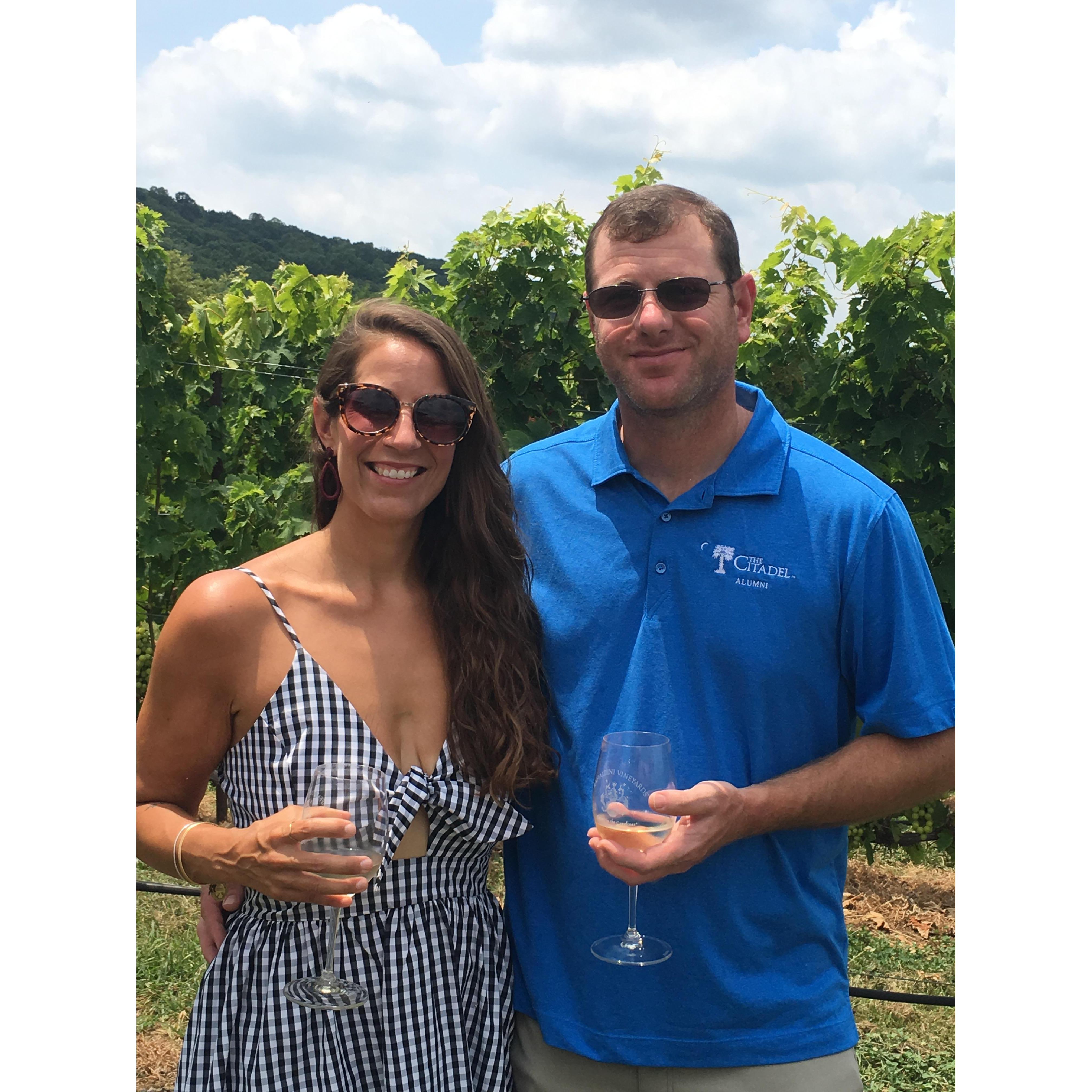 Visiting one of our favorite NC vineyards!