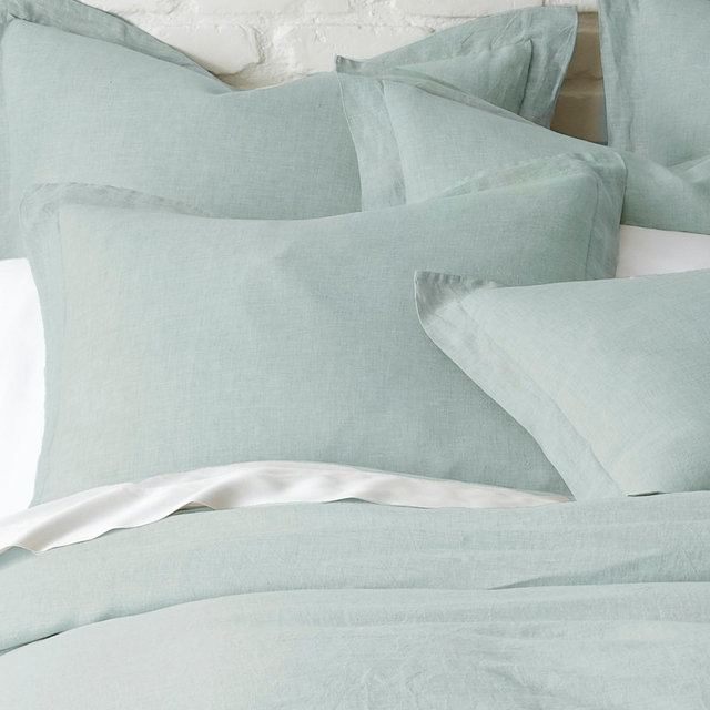 French Flax Washed Linen Standard Sham - Spa - Levtex Home