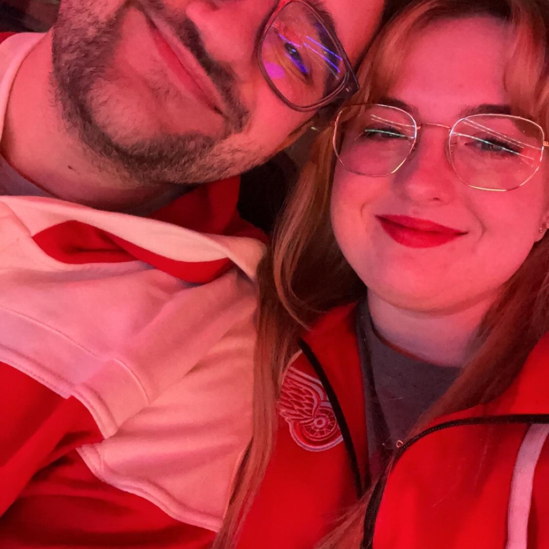 Our first of many Red Wings hockey games