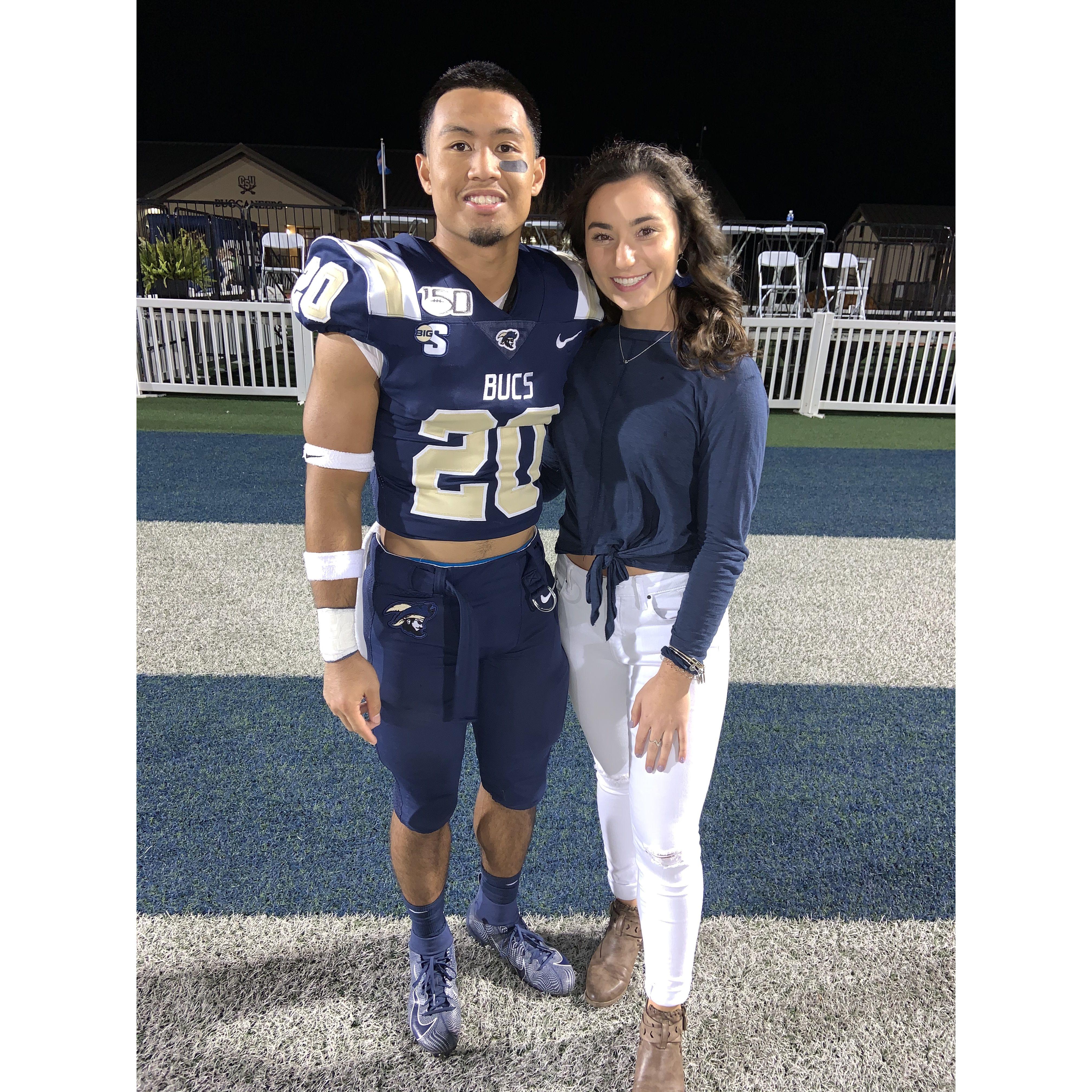 Evan's Senior Night. BUCS WIN!
