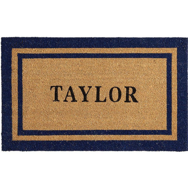 Personalized Double Frame Doormat, Navy, 30" x 48"