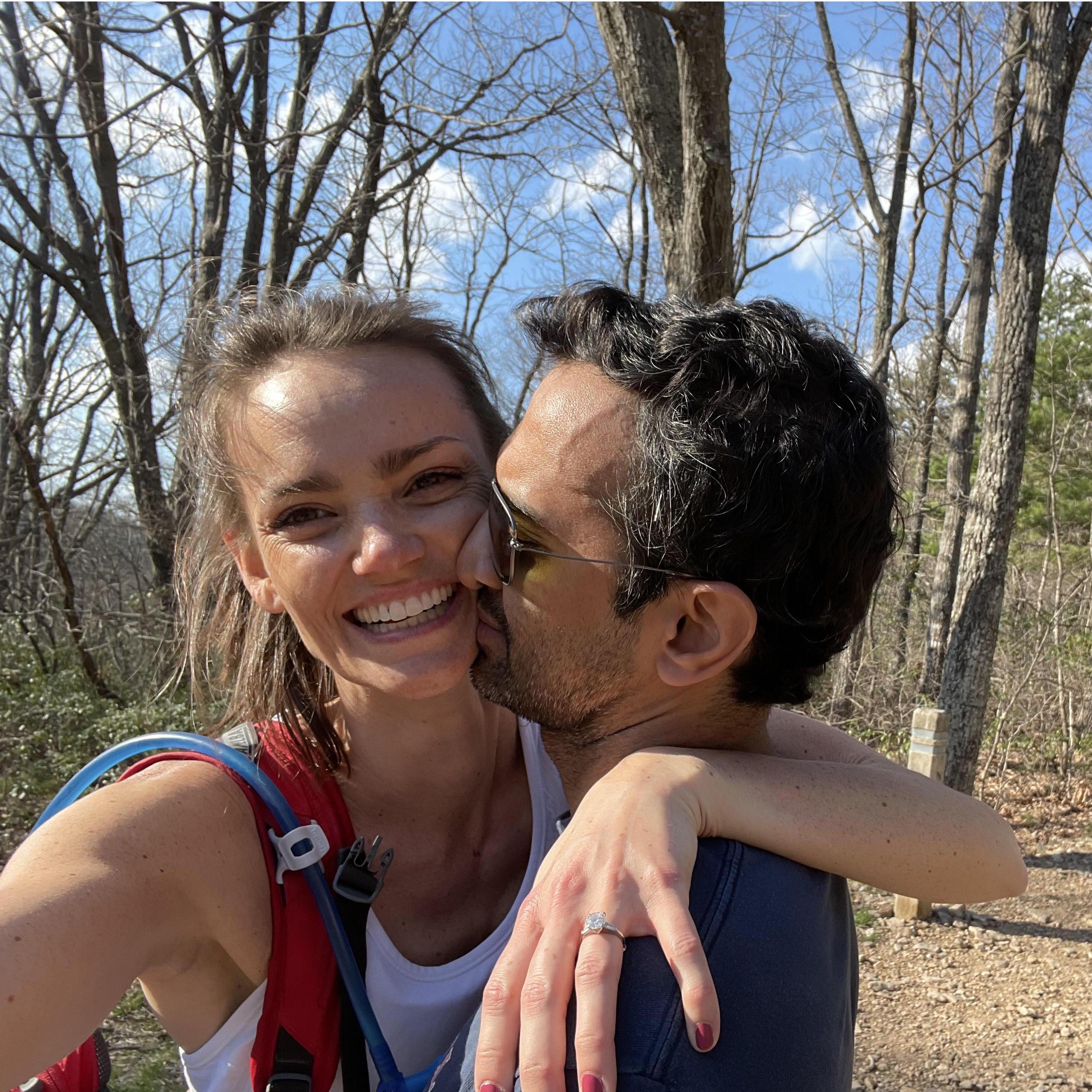 This isn't romantic. I was dying after she made me hike 10 miles. I was using her for support to stand.