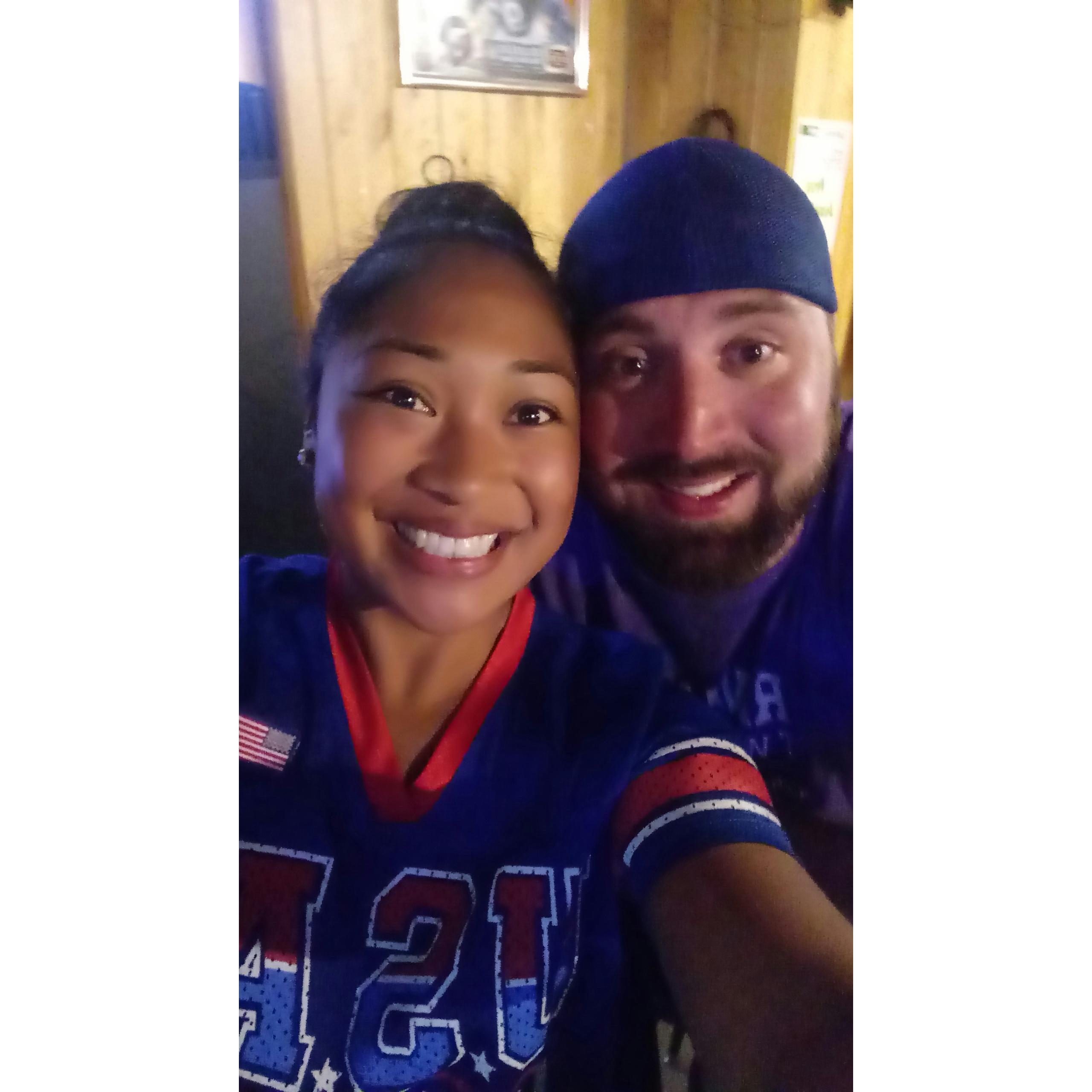 Every year we have a group of friends up to the cabin for "Cabin Olympics" Go Team USA!