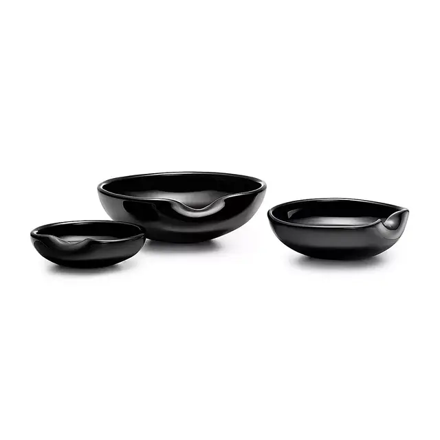 Elsa Peretti® Thumbprint Dishes in Black Venetian Glass, Set of Three