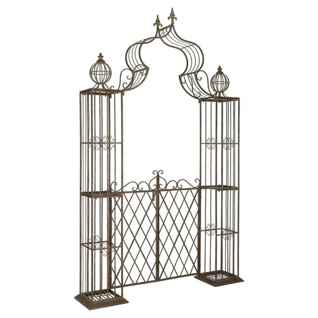 Beatrix 15" Iron Arbor - Rustic Blue - Safavieh