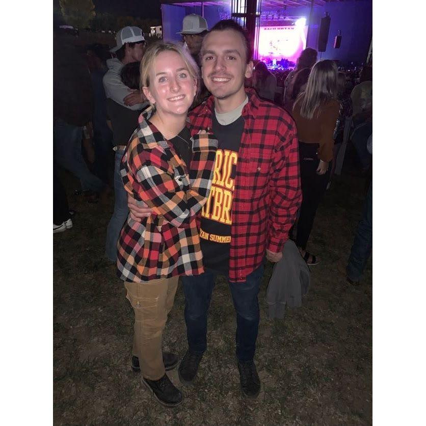 A picture right before we got lost after a Zach Bryan concert with no cell service