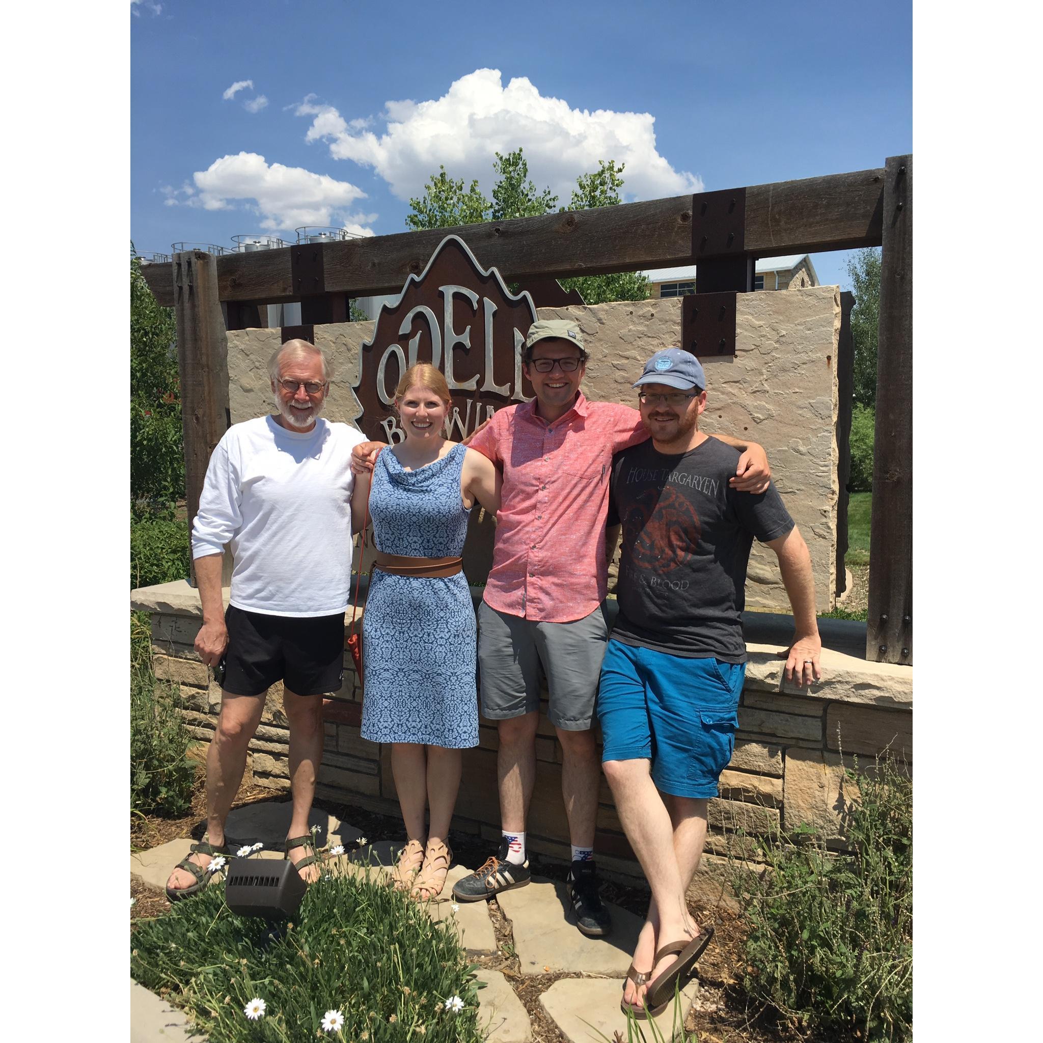 Visiting Odells with Landis’ dad and Aaron.