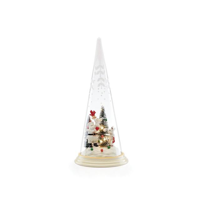Lenox Merry & Magic Light-Up Santa & Friends Glass Cone