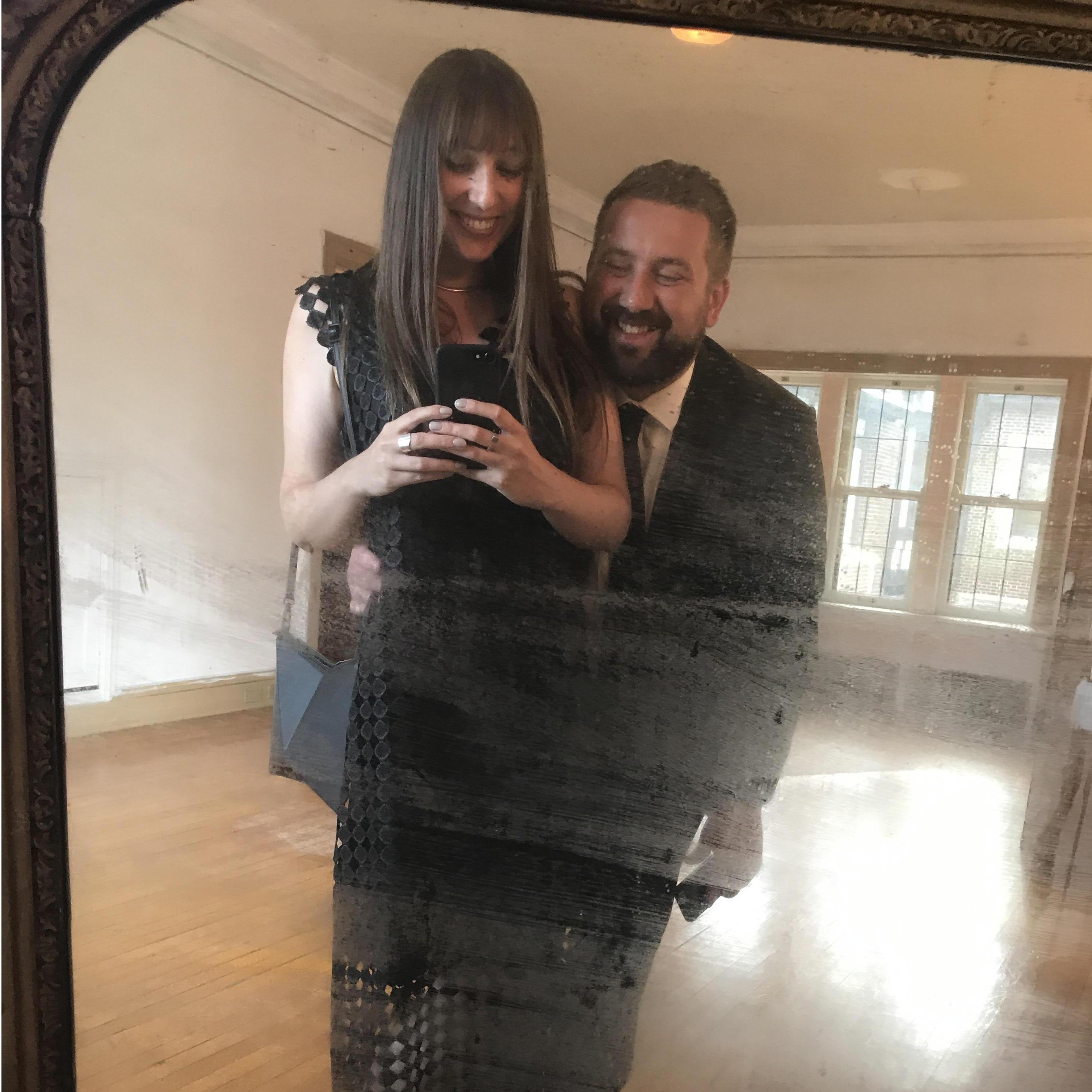 Classic mirror selfie at Joe and Tammy's wedding
Chicago, July 2017