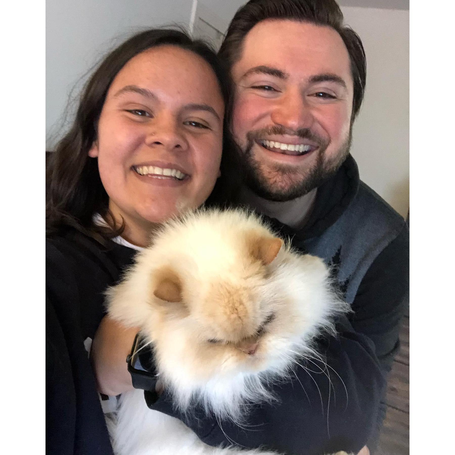 This is the selfie we took after all of my stuff was in our first apartment.