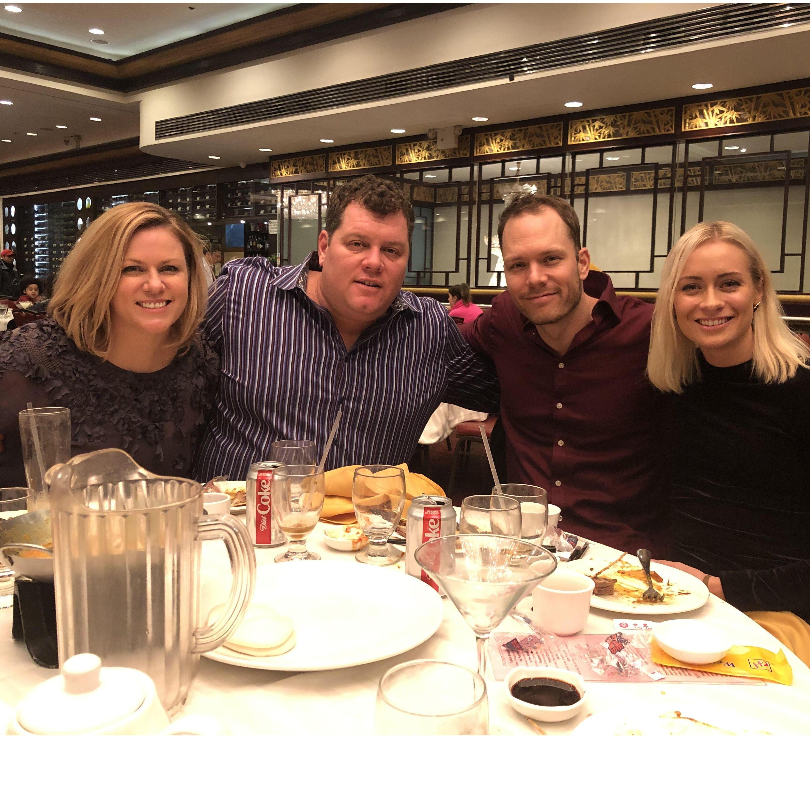 From Amoraco Catering´s Christmas party 2018 with brother and sister. Working for our sister Tam, is in fact how we met!