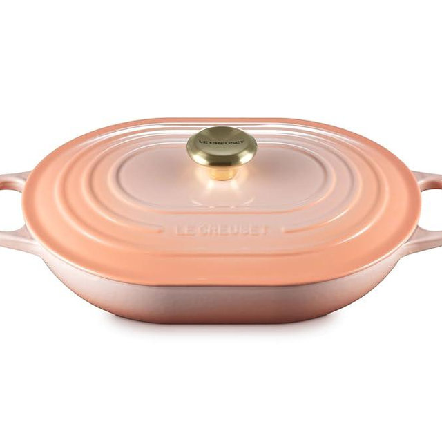 Le Creuset Enameled Cast Iron Signature Oval Casserole, 3.75 qt., Peche
