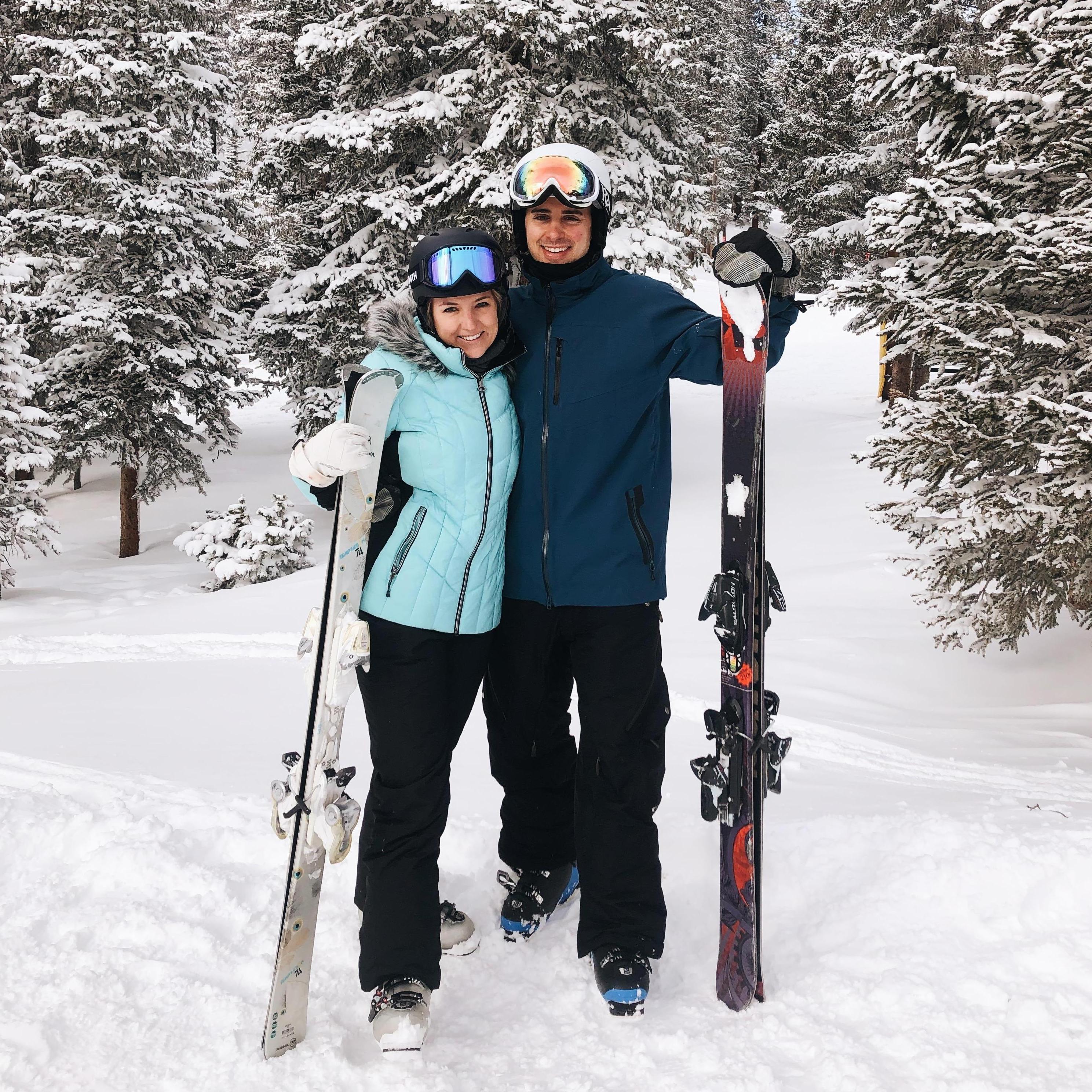 Forever snow skiing together.