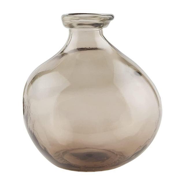 Mud Pie Small Glass Vase, Brown