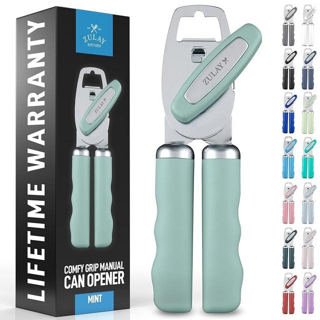 Zulay Kitchen Manual Can Opener with Bottle Opener with Turn Knob