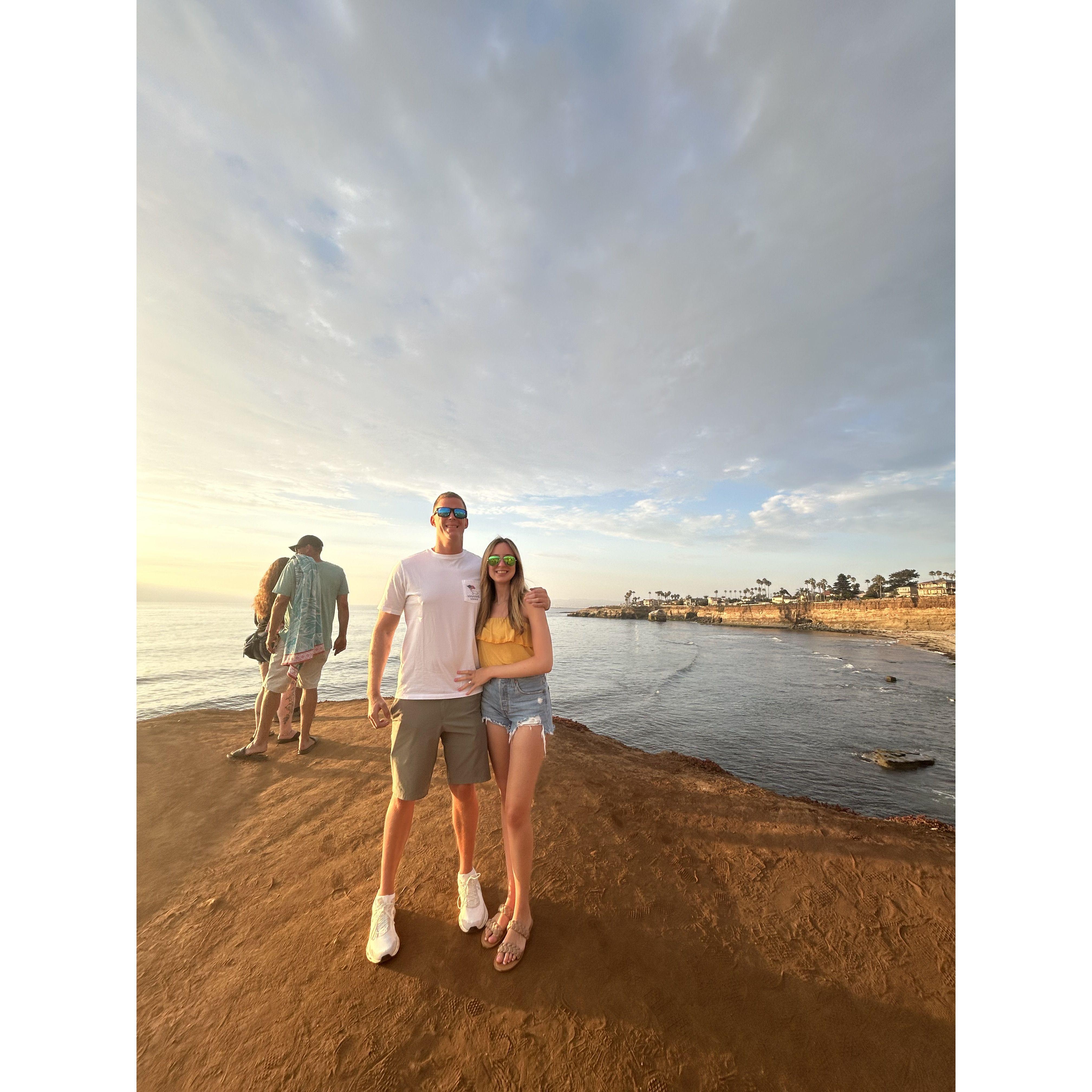Sunset Cliffs, California. Our first trip as an engaged couple!