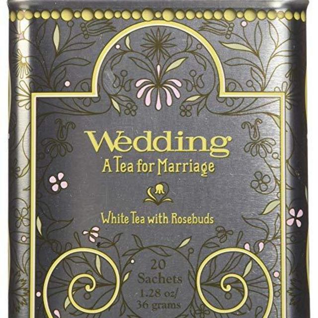 Harney & Sons Caffeinated Wedding White Tea With Rosebuds and Petals Tin 20 Sachets