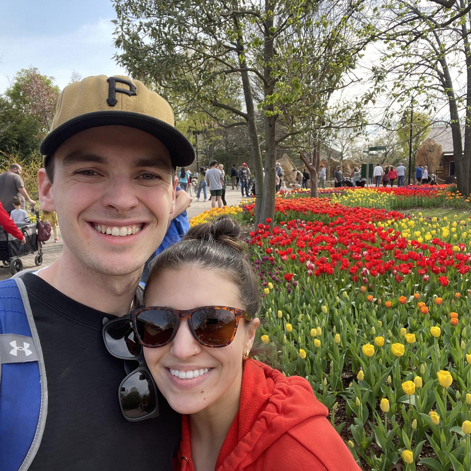 Taking in the beautiful spring flowers at the Cincinnati Zoo and Botanical Garden