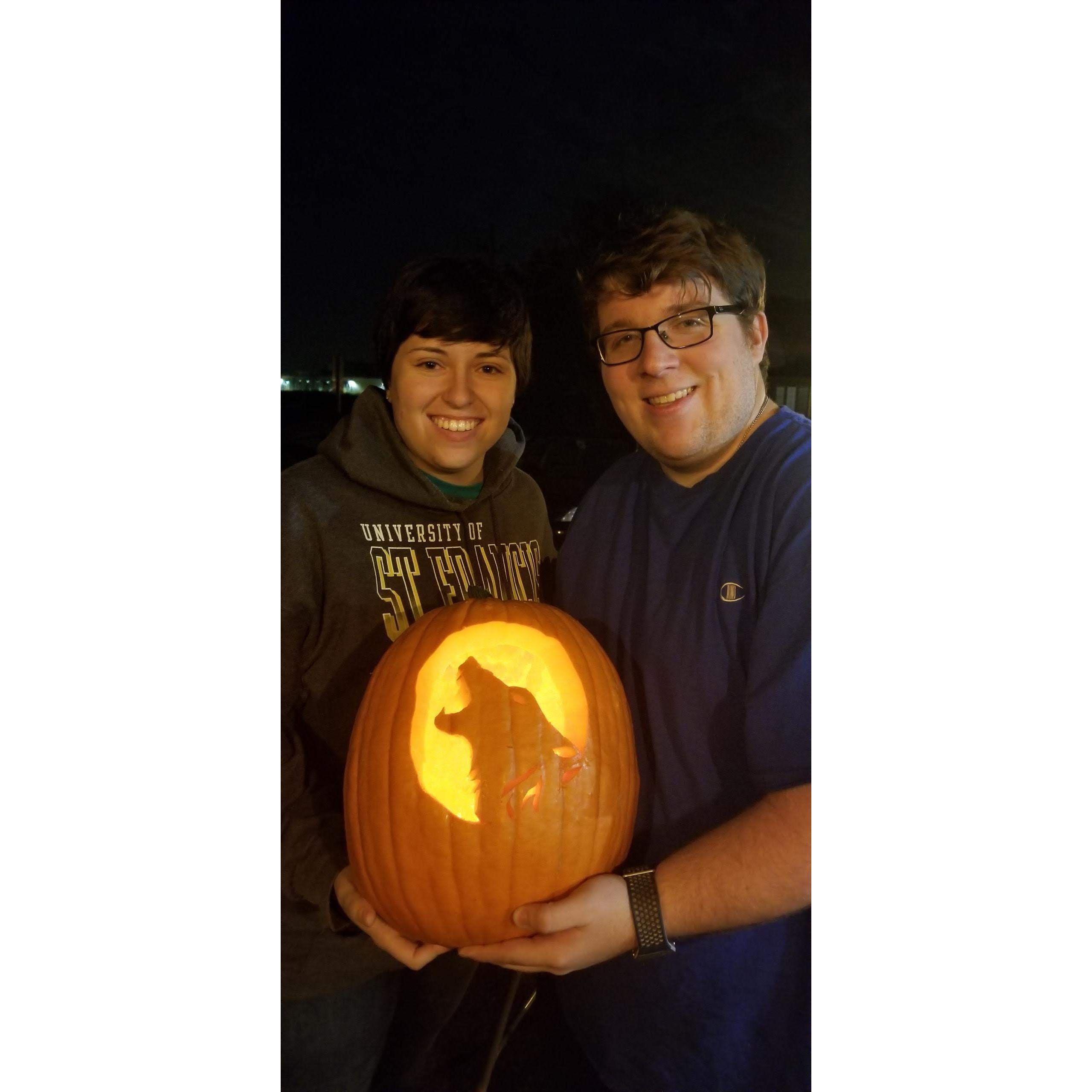 Pumpkin carving for one of our favorite holidays! Thanks Kathleen
