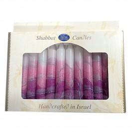 12 Shabbat Candles – Pink and White