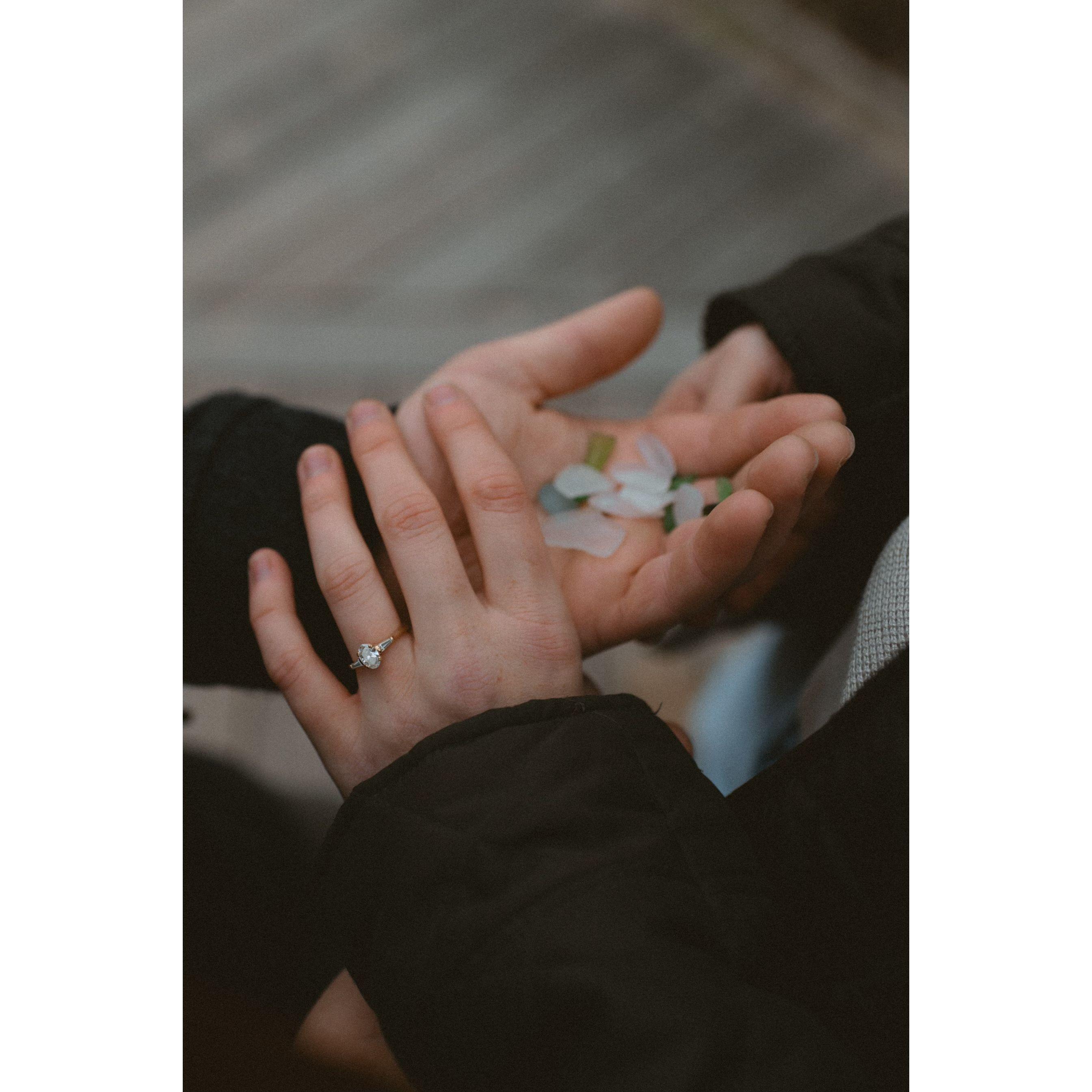 Beach glass we found during our engagement pictures