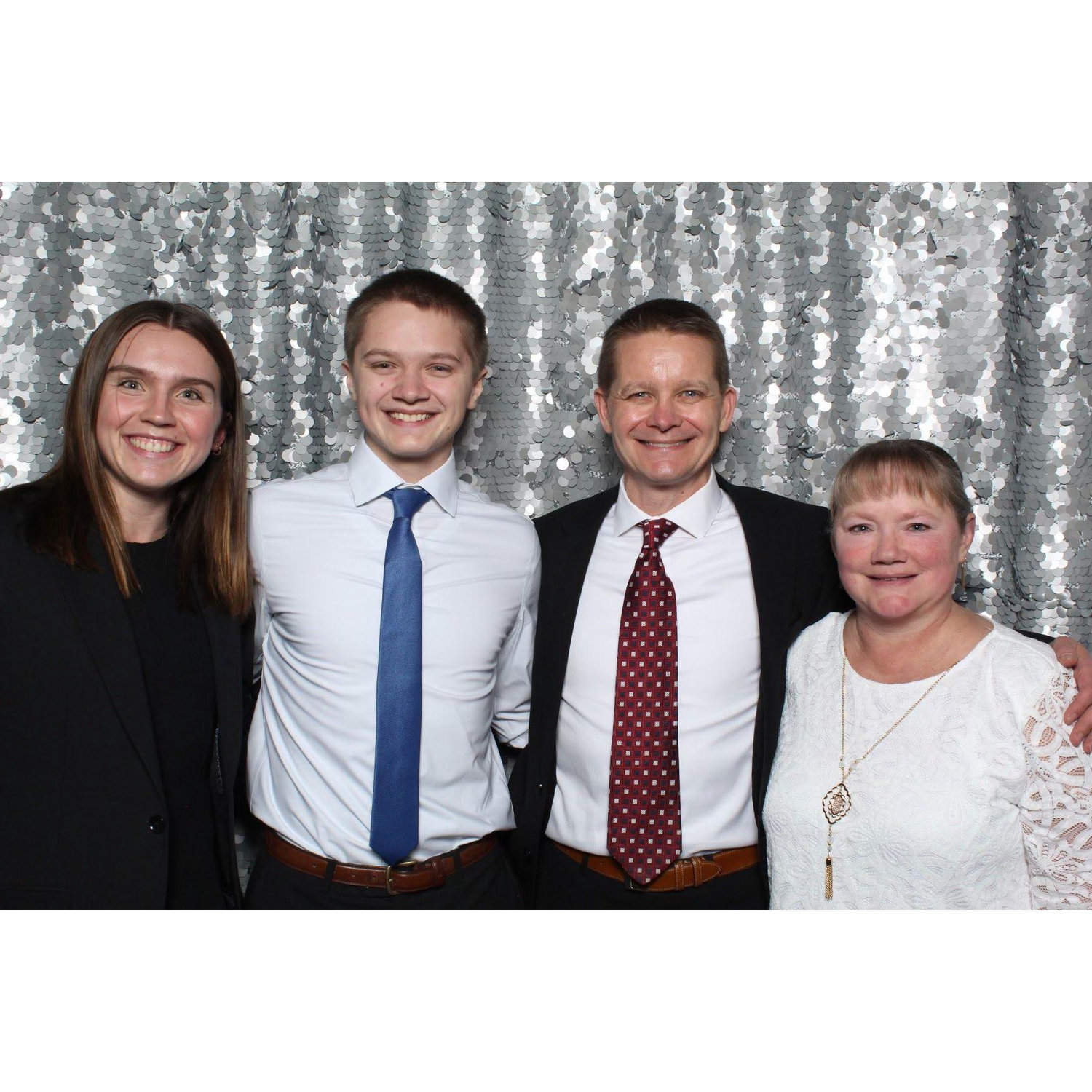 January 2025 - First corporate holiday party! Mason started an internship with RSM (where his dad works!) Oh hey guys!