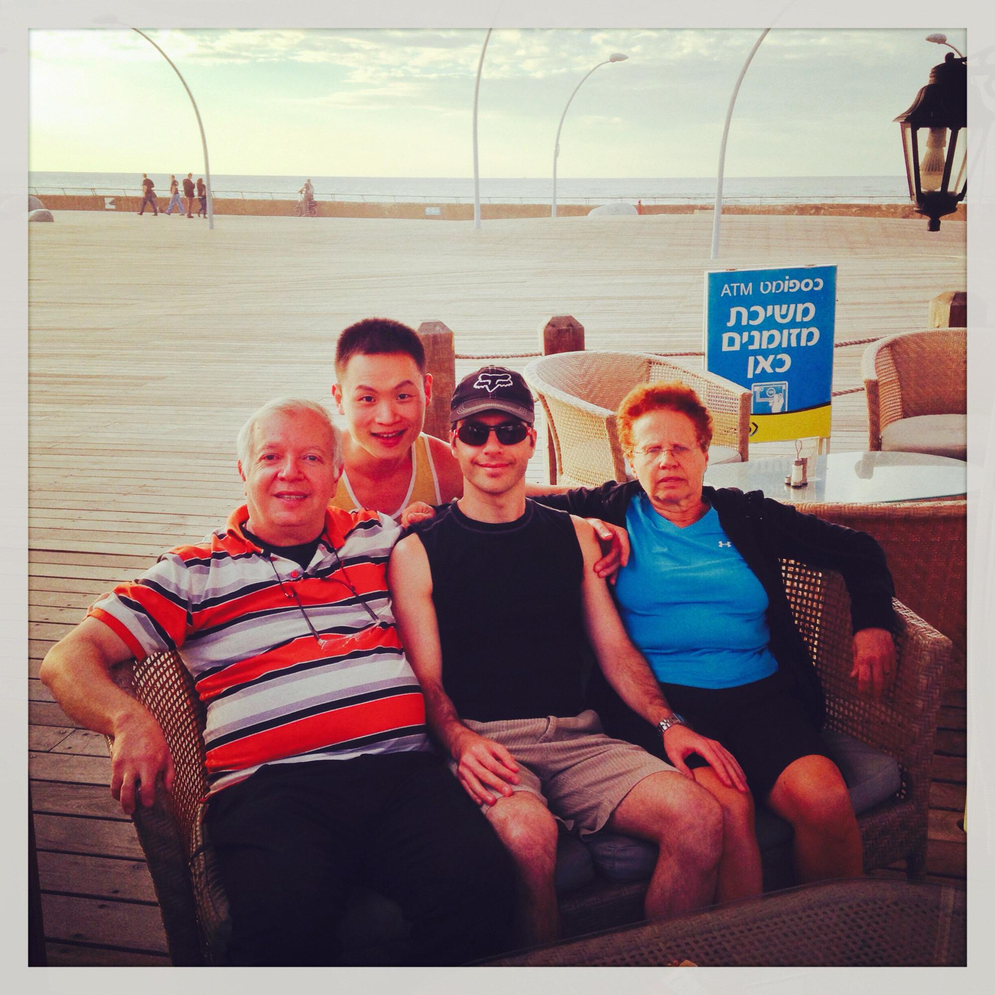 Our first trip to meet Noam’s parents and friends in Tel Aviv. Israel. November 2014.
