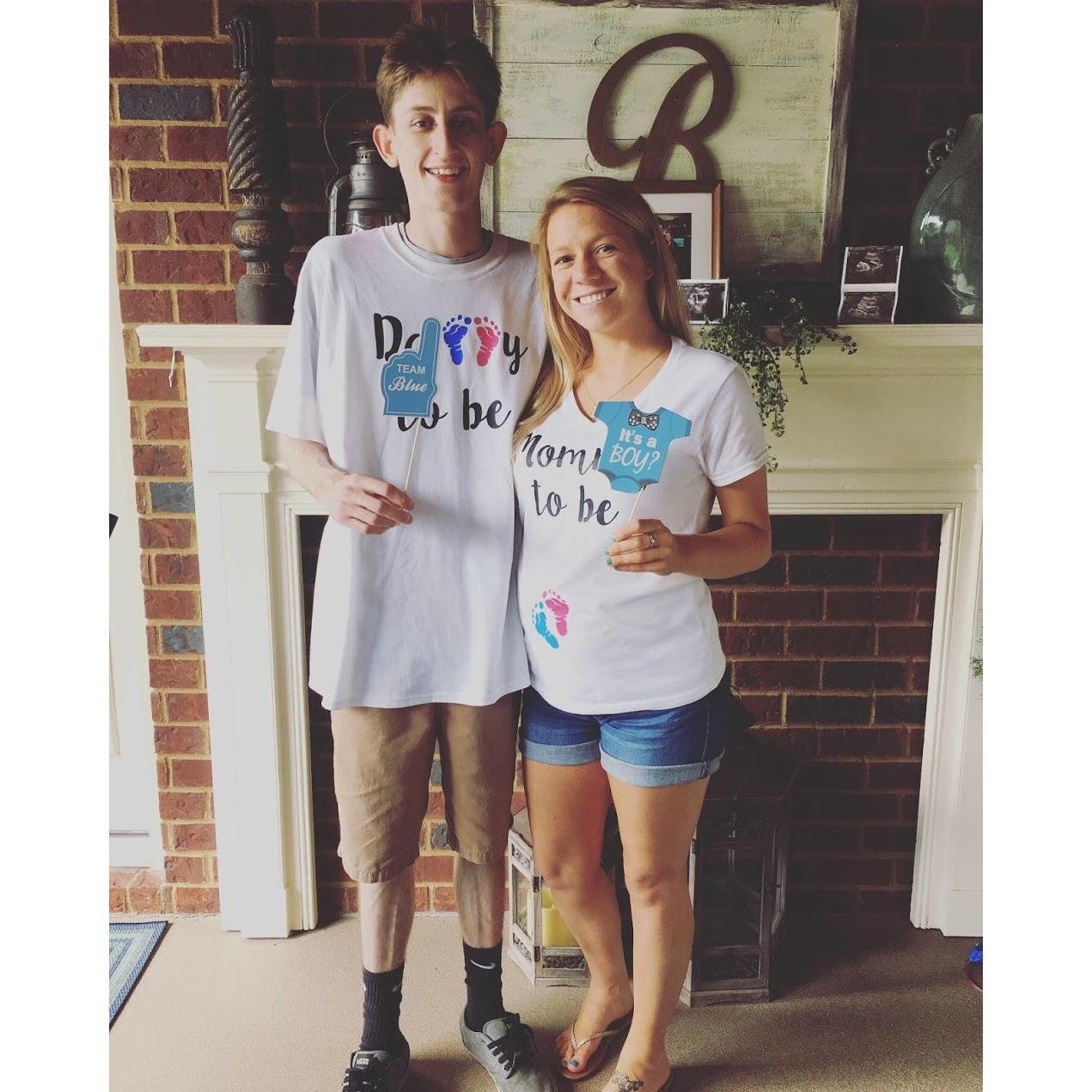 When we found out we were having a boy!