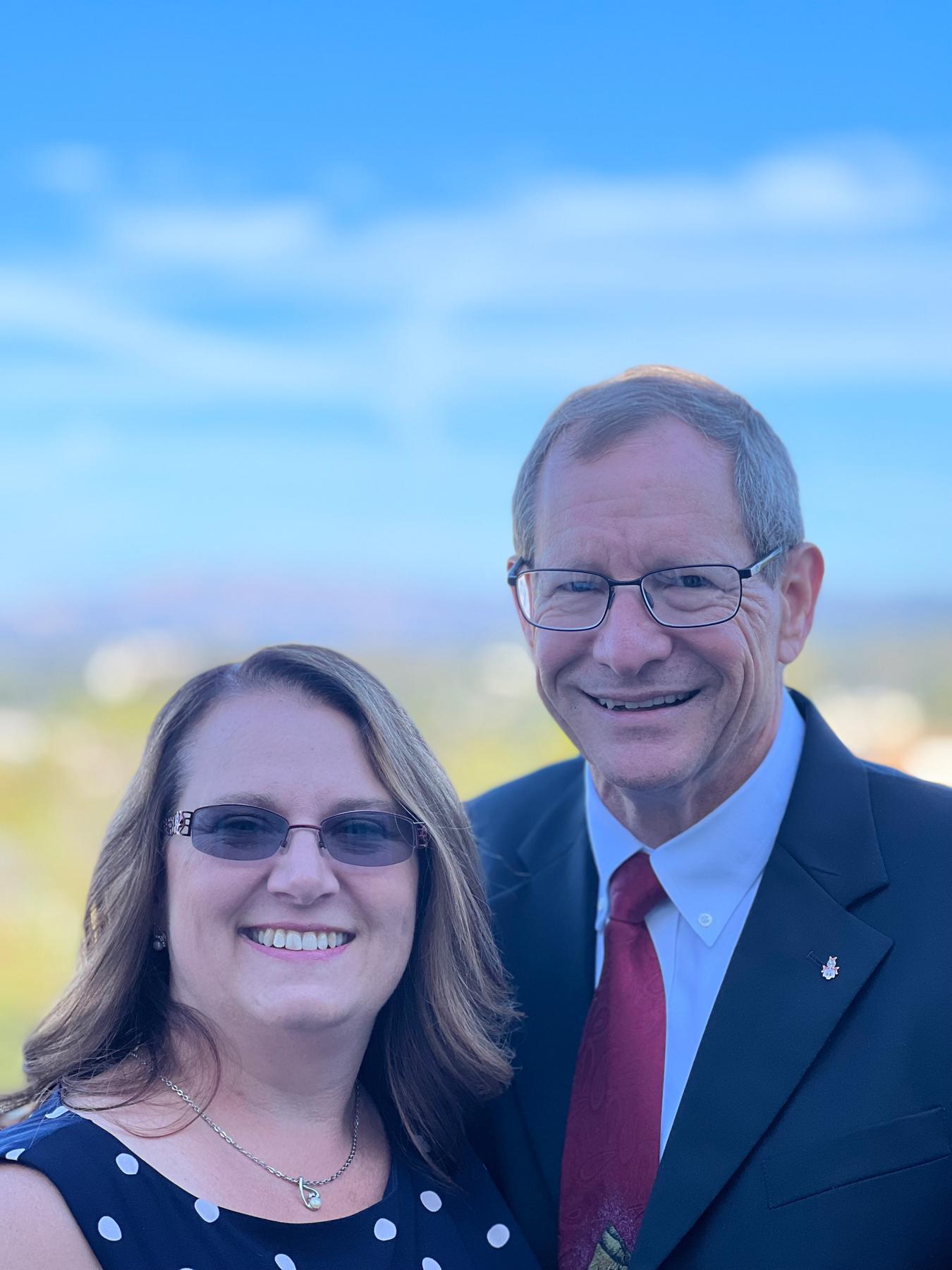 At April’s niece’s wedding 
July 2022