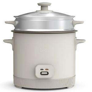 bella 16 Cup Rice Cooker with Steamer, Dishwasher Safe Steaming Basket, Rice Paddle and Measuring Cup, Removable Nonstick Cooking Bowl, Automatic Keep Warm Function, 400 Watt, Oatmilk