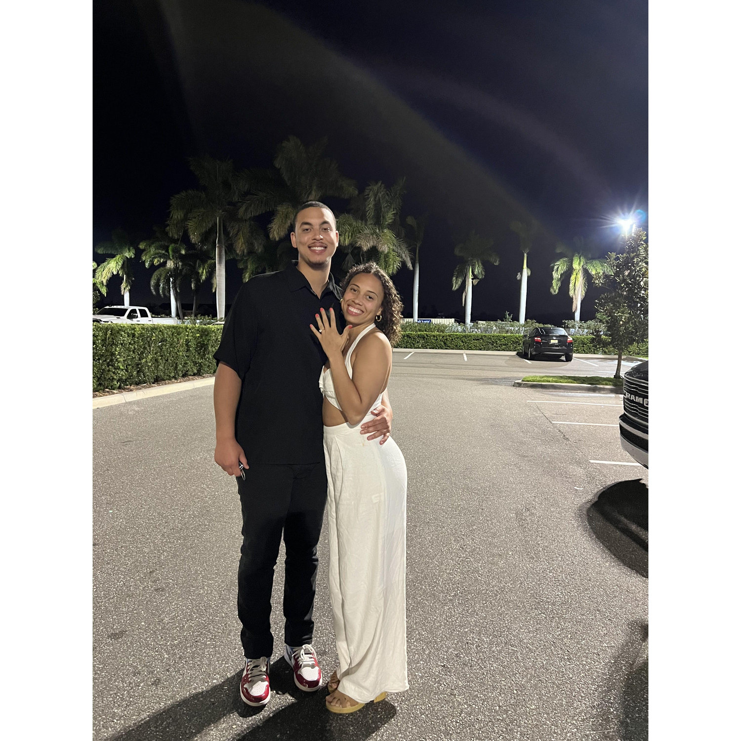 We got engaged right before this
