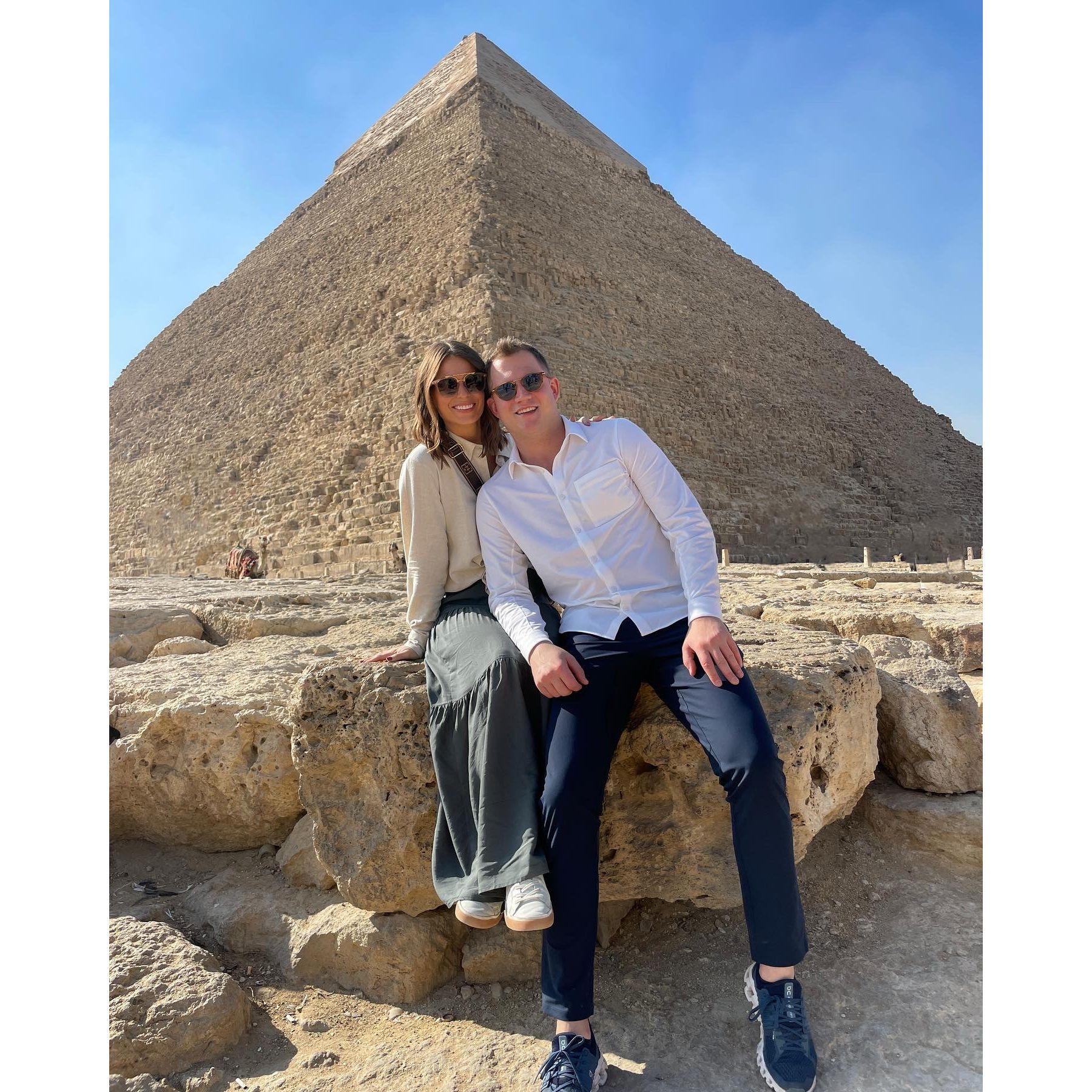 Seeing the pyramids in Egypt. December 2022