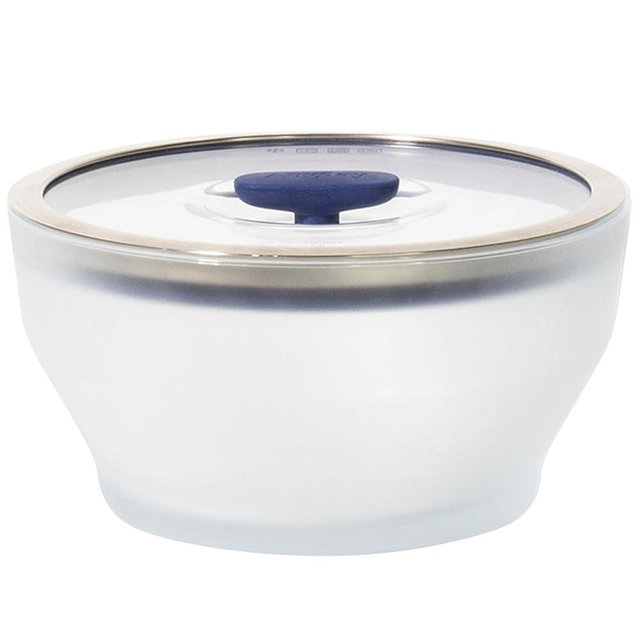 Anyday 4-Cup Microwave Cookware & Glass Container with Glass Lid, Plastic-Free Deep Food Storage | Stackable Airtight Steamer with Vented Lid for Microwave-Safe Reheating, Steaming Vegetables & Rice