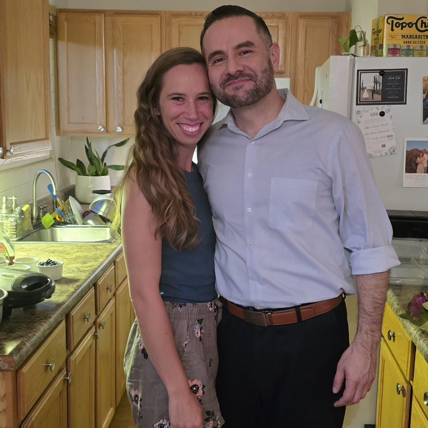 Our first photo together as a couple!
