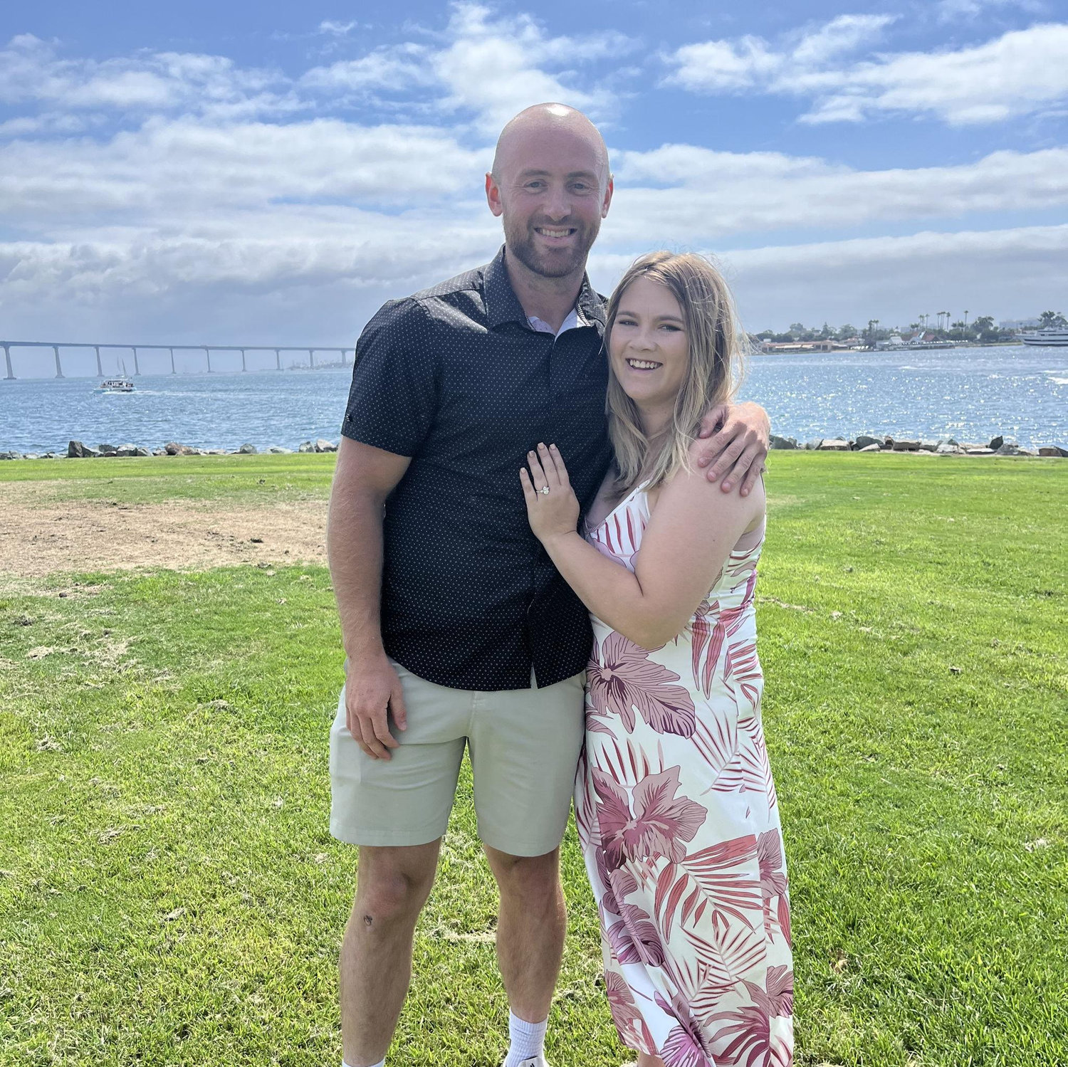 First picture together after we got engaged in San Diego!