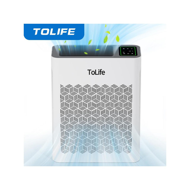 Tolife Air Purifiers for Home Large Room up to 1095 Ft², HEPA Air Purifier for Bedroom,Air Cleaner for Pets Hair Dust Smoke Odor White