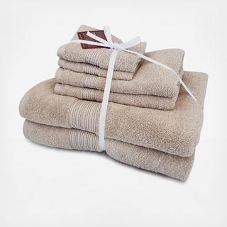Braid Dobby 6-Piece Towel Set