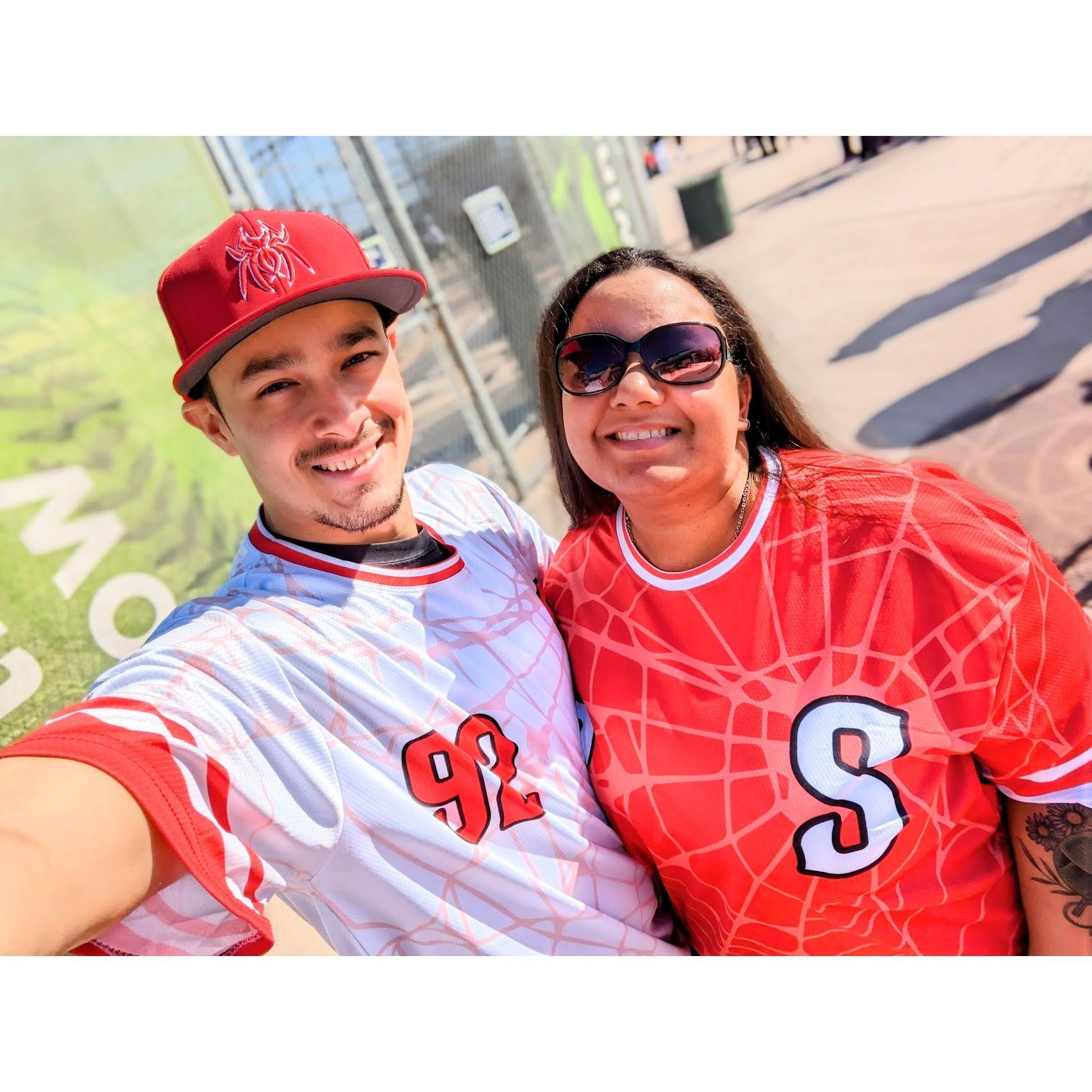 Together at a softball tournament in Phoenix, AZ.  Teammates 4 lyfe!