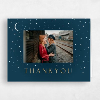 Deepest Teal, Blue Wedding Thank You - Cosima Photo