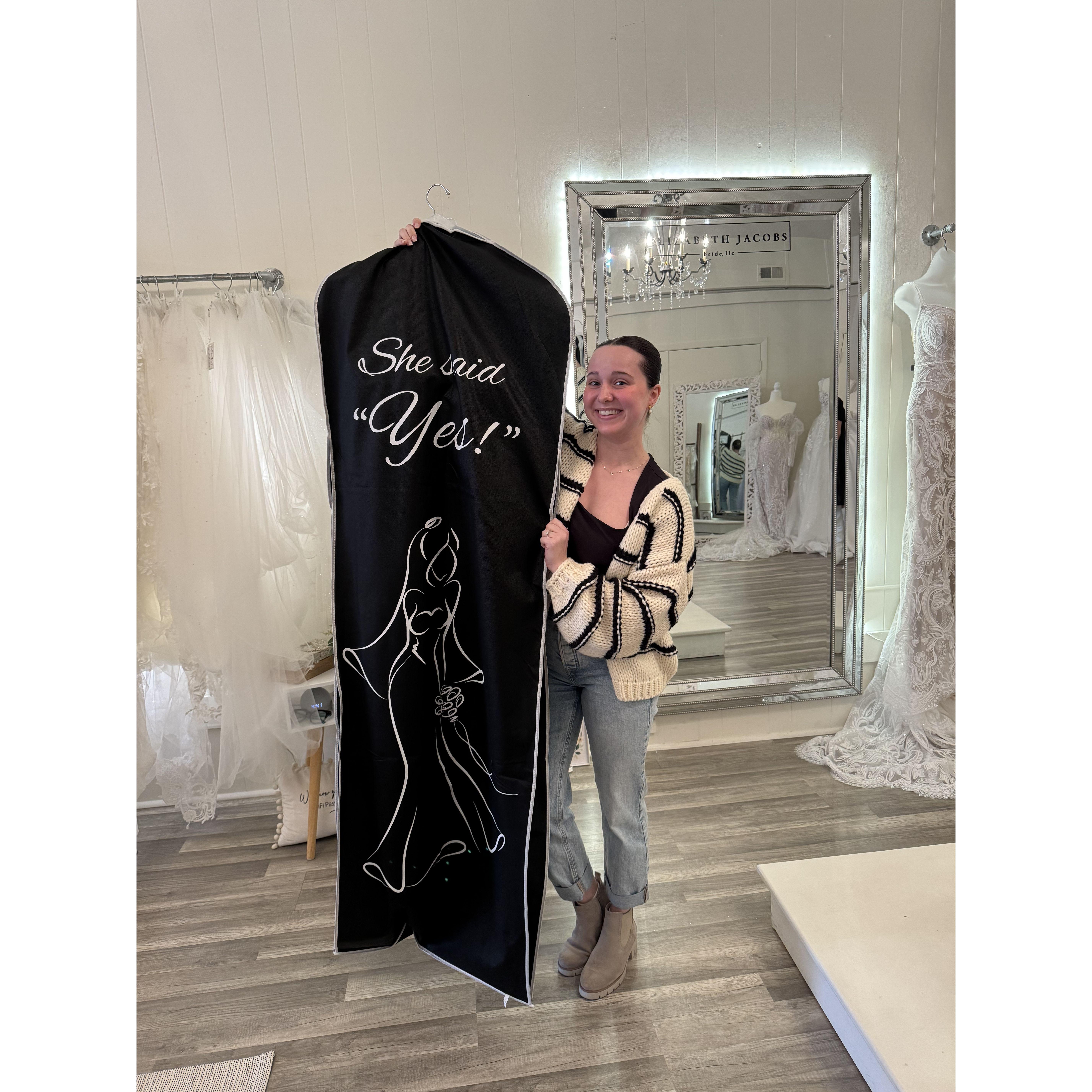 Picking up my wedding dress!