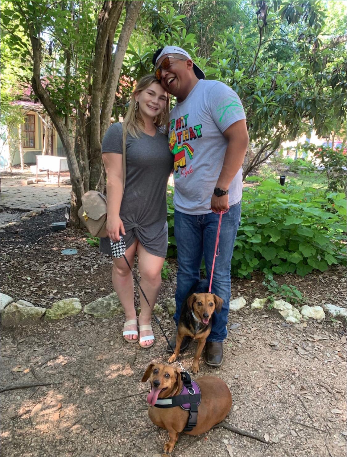 In Gruene with Brownie & Samoa
