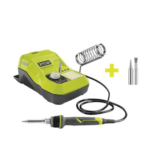 18-Volt ONE+ Hybrid Soldering Station (Tool-Only) with extra Fine Point and Chisel Point Soldering Tips