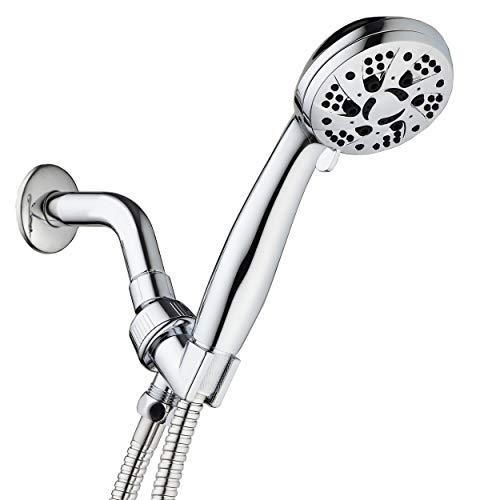 AquaDance High Pressure 6-Setting 3.5" Chrome Face Handheld Shower with Hose for the Ultimate Shower Experience! Officially Independently Tested to Meet Strict US Quality & Performance Standards!