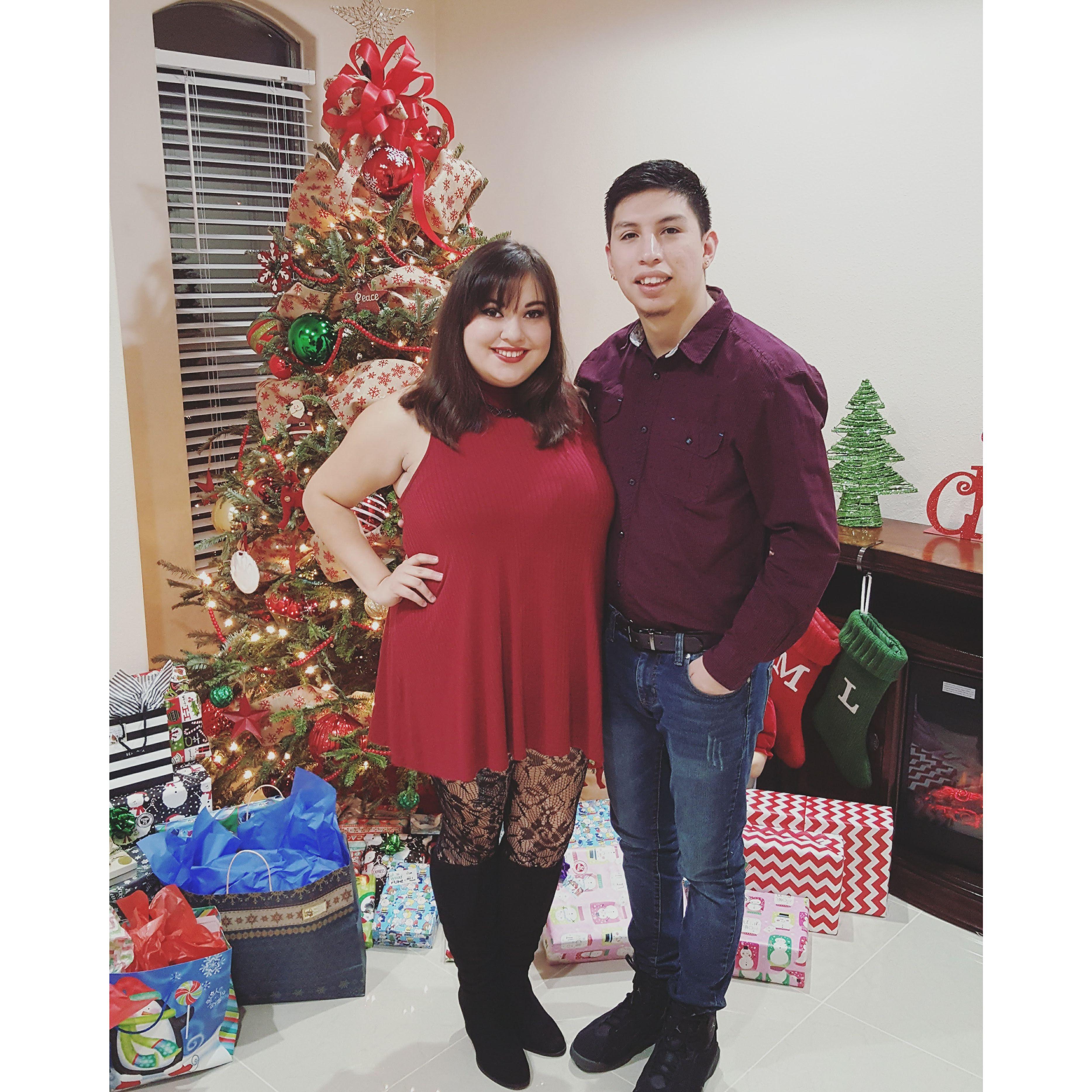 Our first Christmas together, 2016.