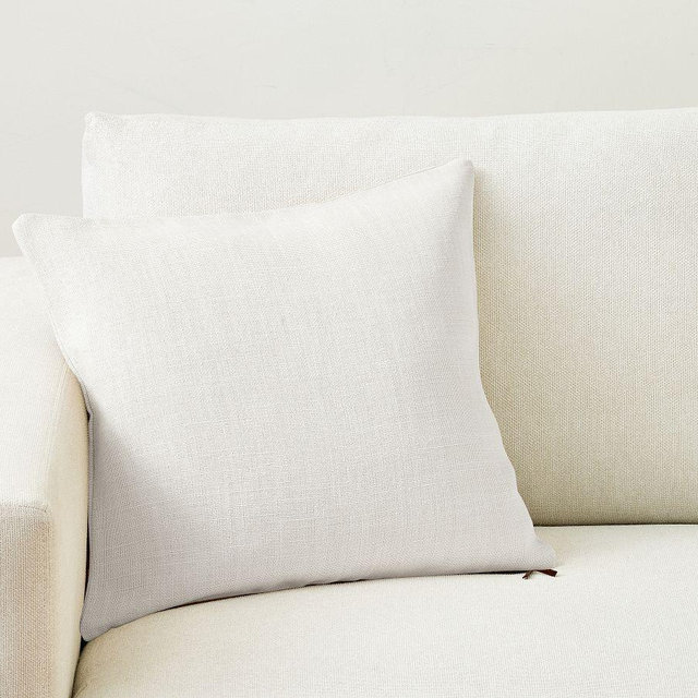 Belgian Linen Pillow Cover, 18", Salt