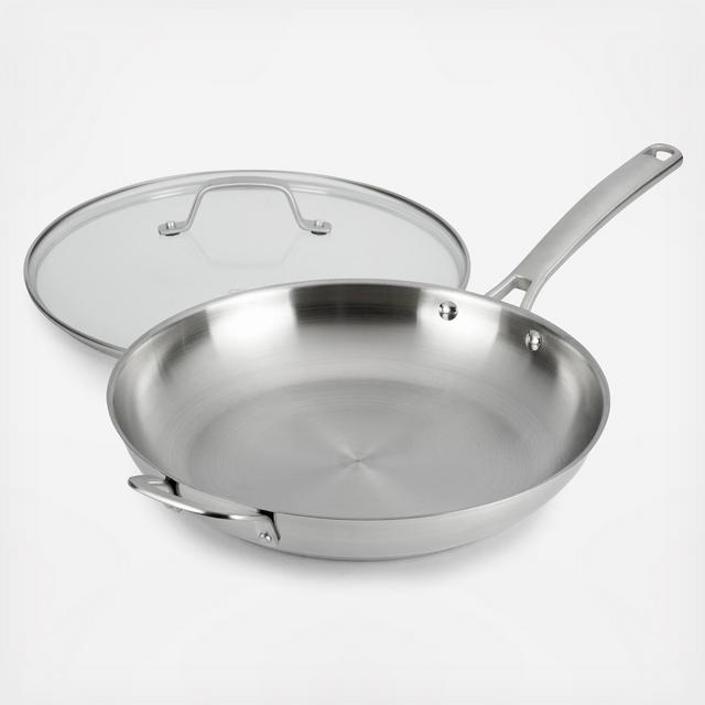 Classic Stainless Covered Fry Pan