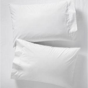 280-Thread-Count Pima Cotton Percale Pillowcases, Set of Two, in White